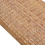 Water Hyacinth Seat Mahogany Base Bench | OROA