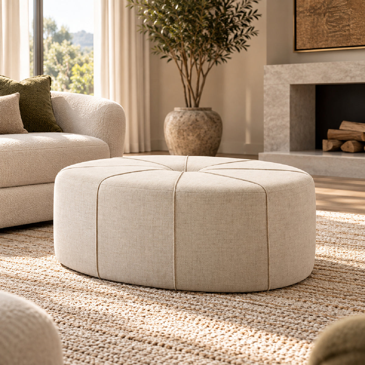 Modern Style Oversized Ottoman | OROA