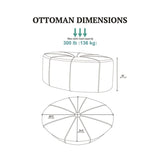 Modern Style Oversized Ottoman | OROA
