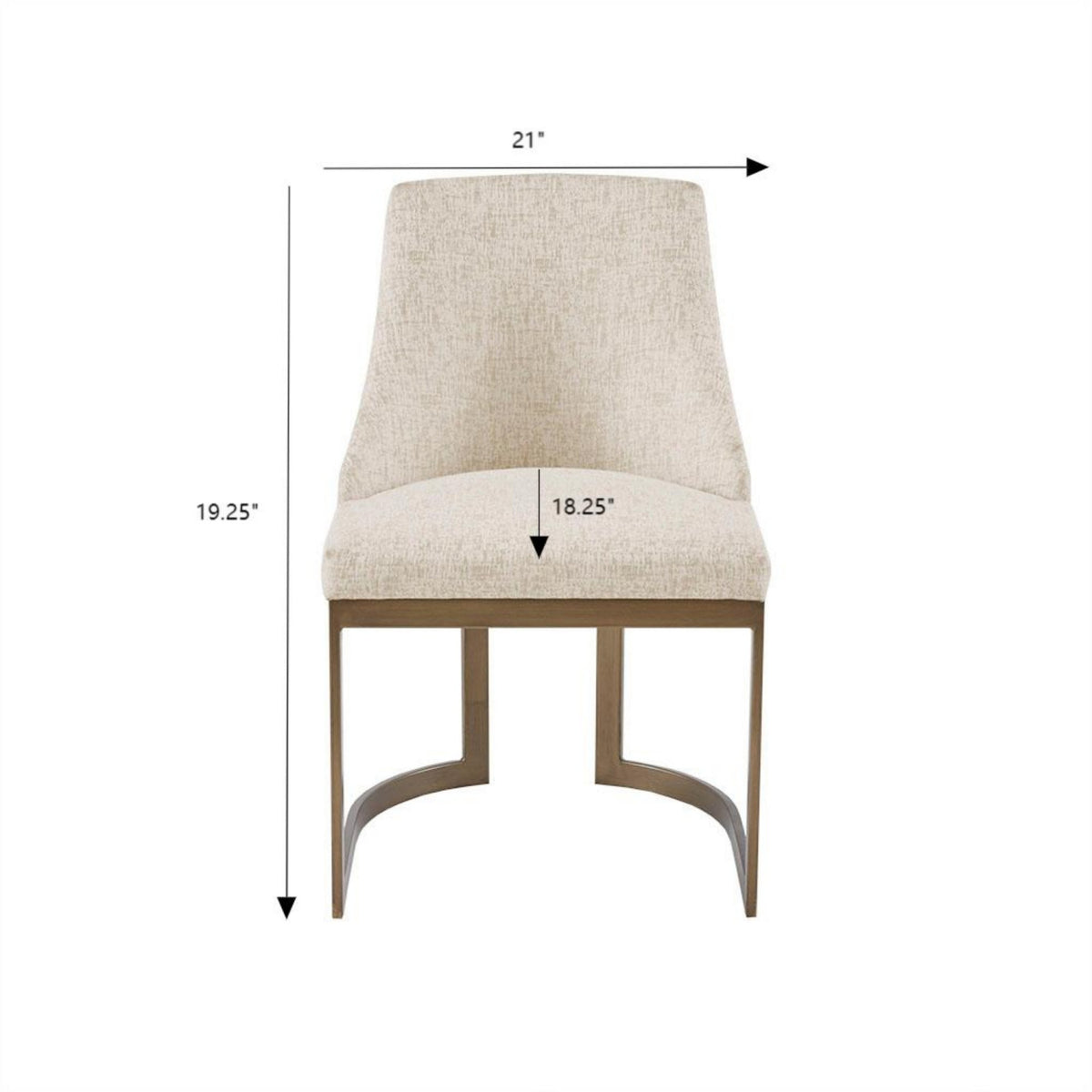 Gold Frame Dining Chairs (2) | OROA