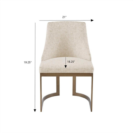 Gold Frame Dining Chairs (2) | OROA