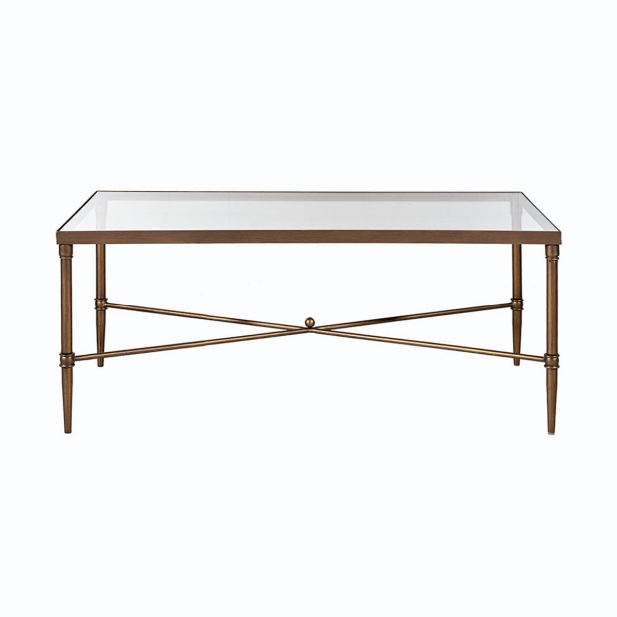 Bronze Metal Rectangle Coffee Table | OROA