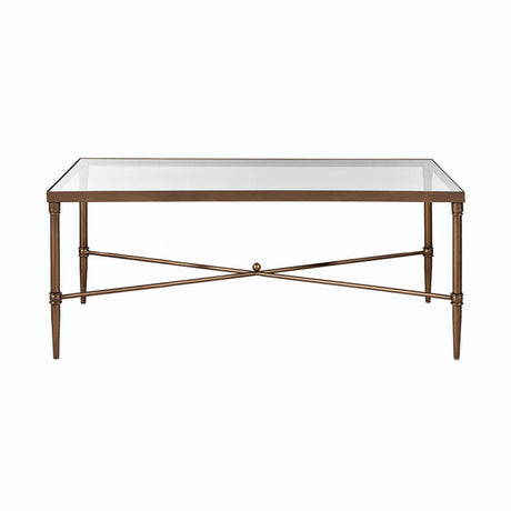 Modern European furniture - Bronze Metal Rectangle Coffee Table - www.oroa.com