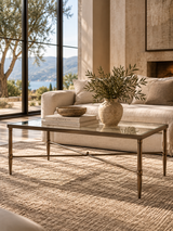 Bronze Metal Rectangle Coffee Table | OROA
