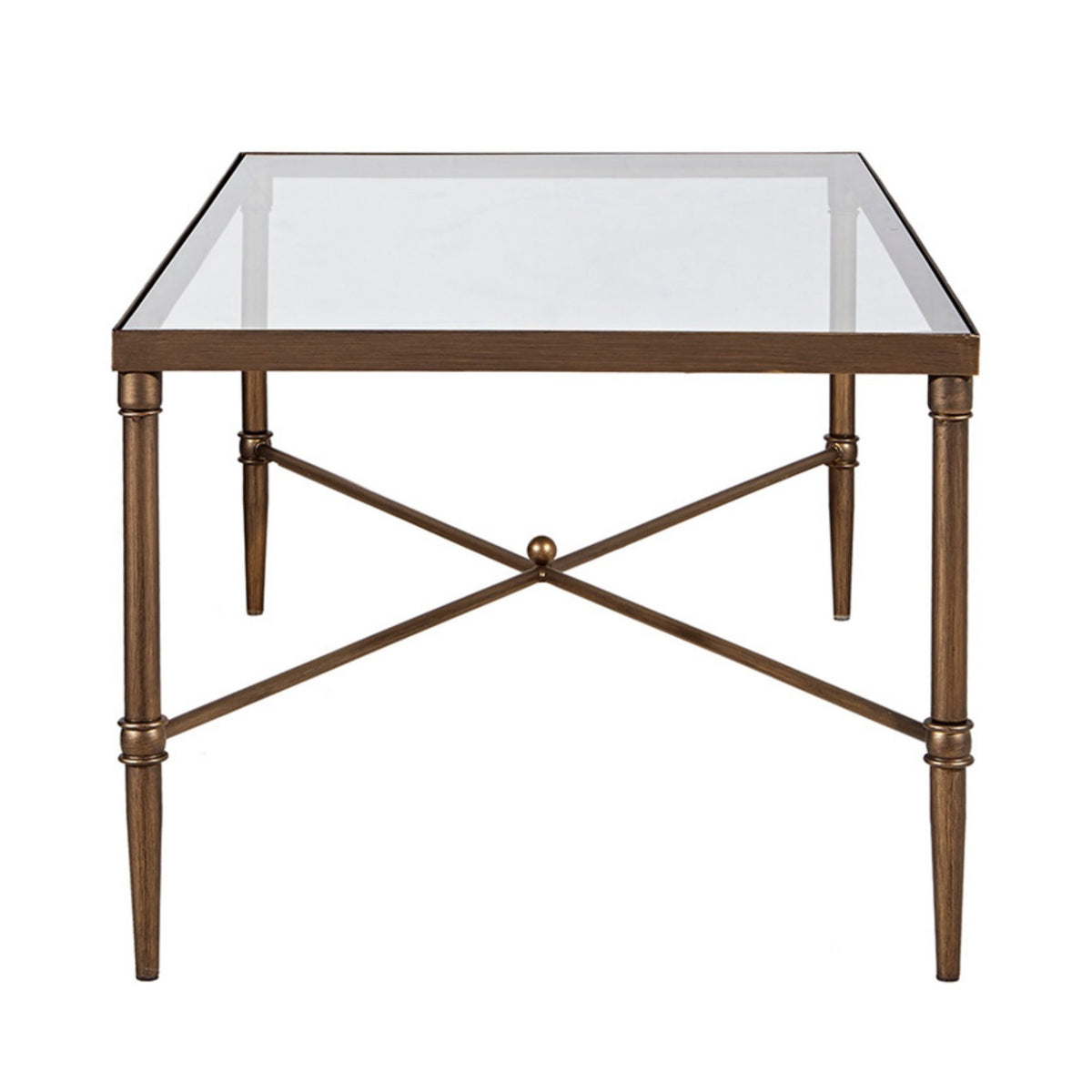 Bronze Metal Rectangle Coffee Table | OROA