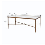 Bronze Metal Rectangle Coffee Table | OROA