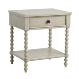 Modern European furniture - Antique Cream Solid Wood Nightstand - www.oroa.com