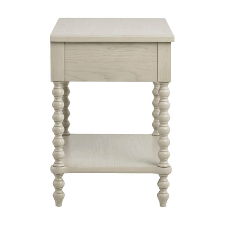 Modern European furniture - Antique Cream Solid Wood Nightstand - www.oroa.com