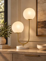 Modern European furniture - 2-Light Globe Metal Table Lamp - www.oroa.com