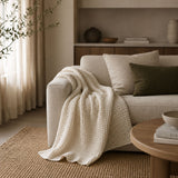 Ivory Cotton Blanket | OROA