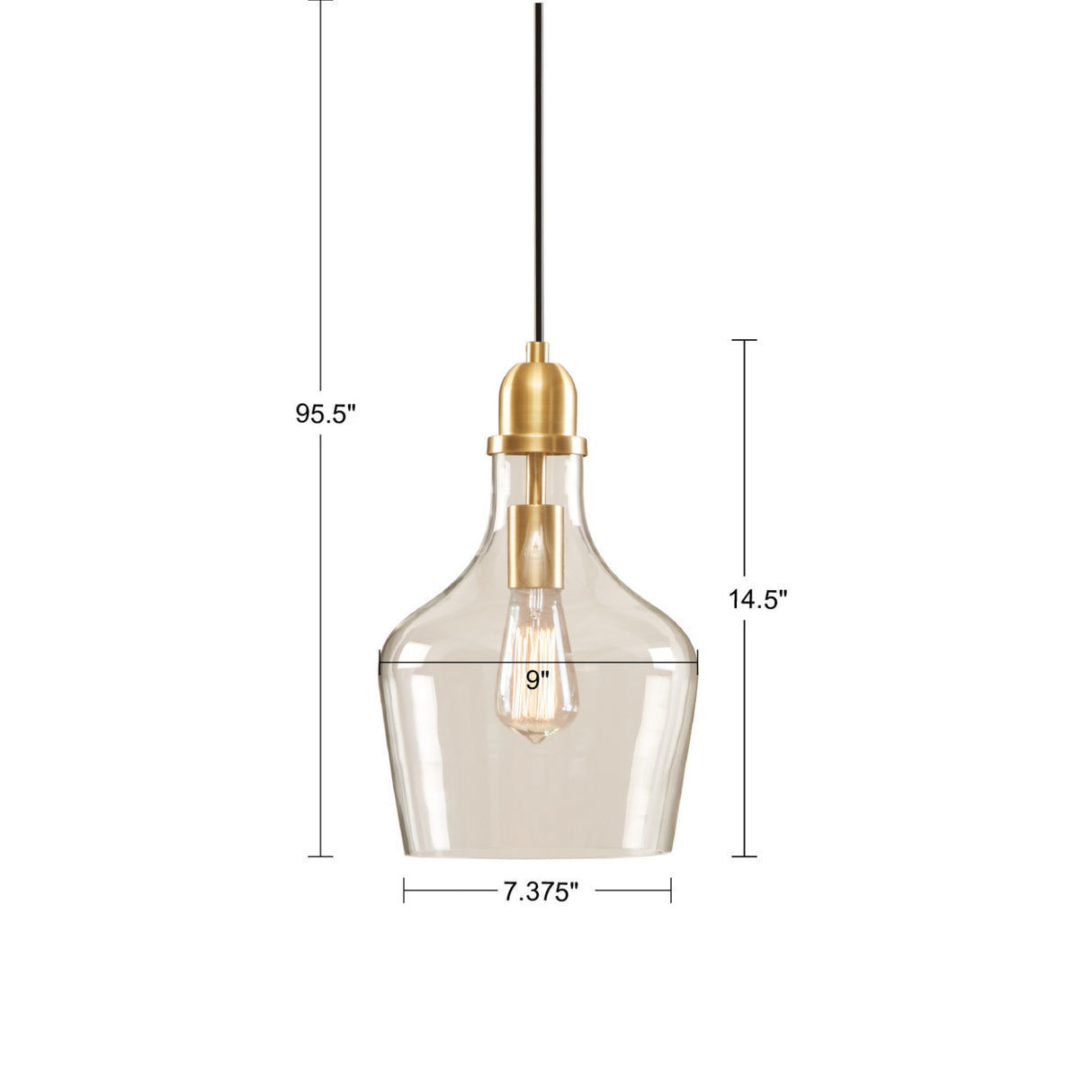 Bell Shaped Glass Pendant Light | OROA