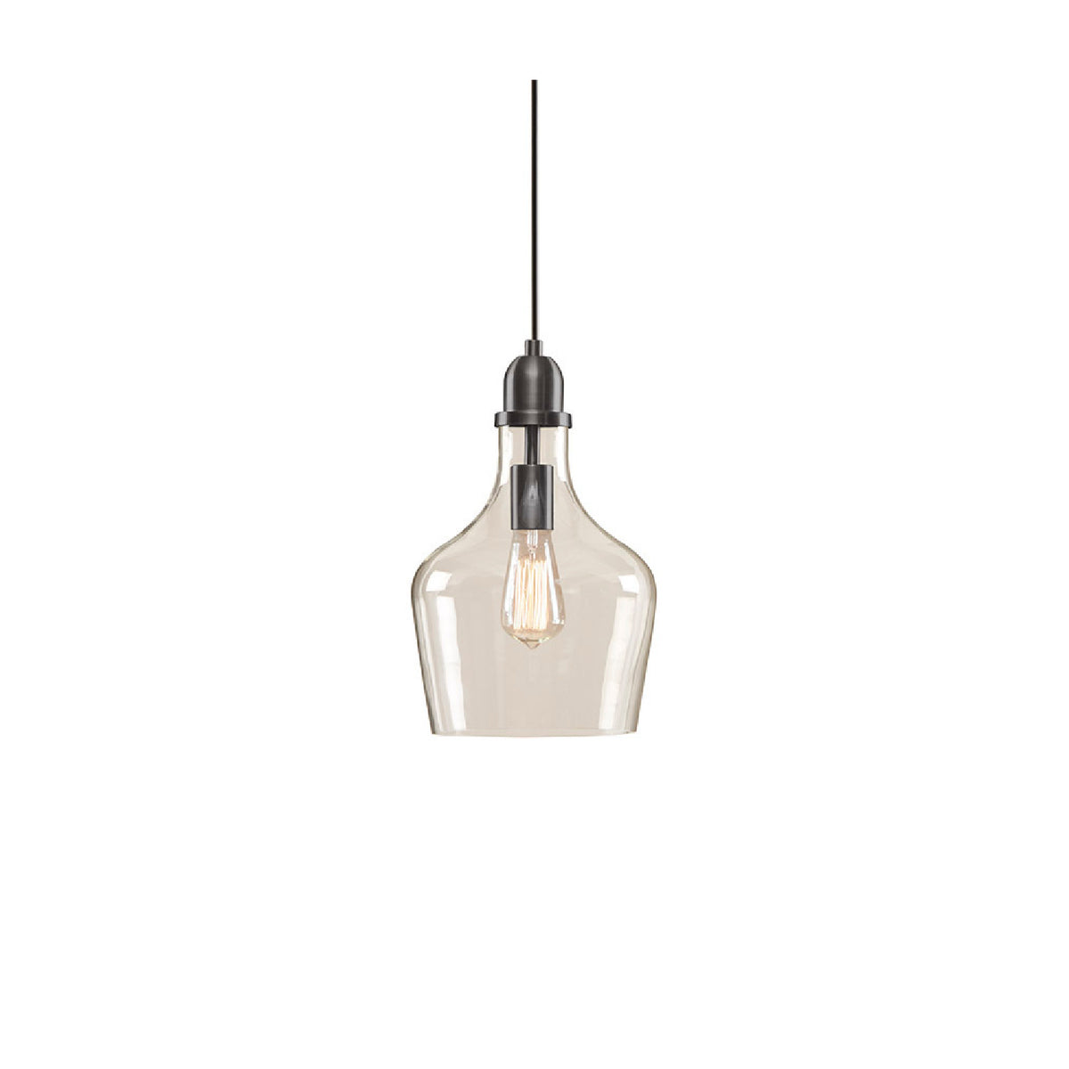 Bell Shaped Clear Glass Pendant | OROA