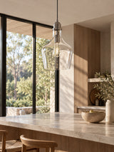Bell Shaped Clear Glass Pendant | OROA