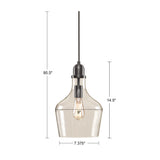 Bell Shaped Clear Glass Pendant | OROA