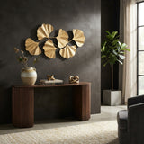 Gold Metal Ginkgo Leaf Wall Decor | OROA