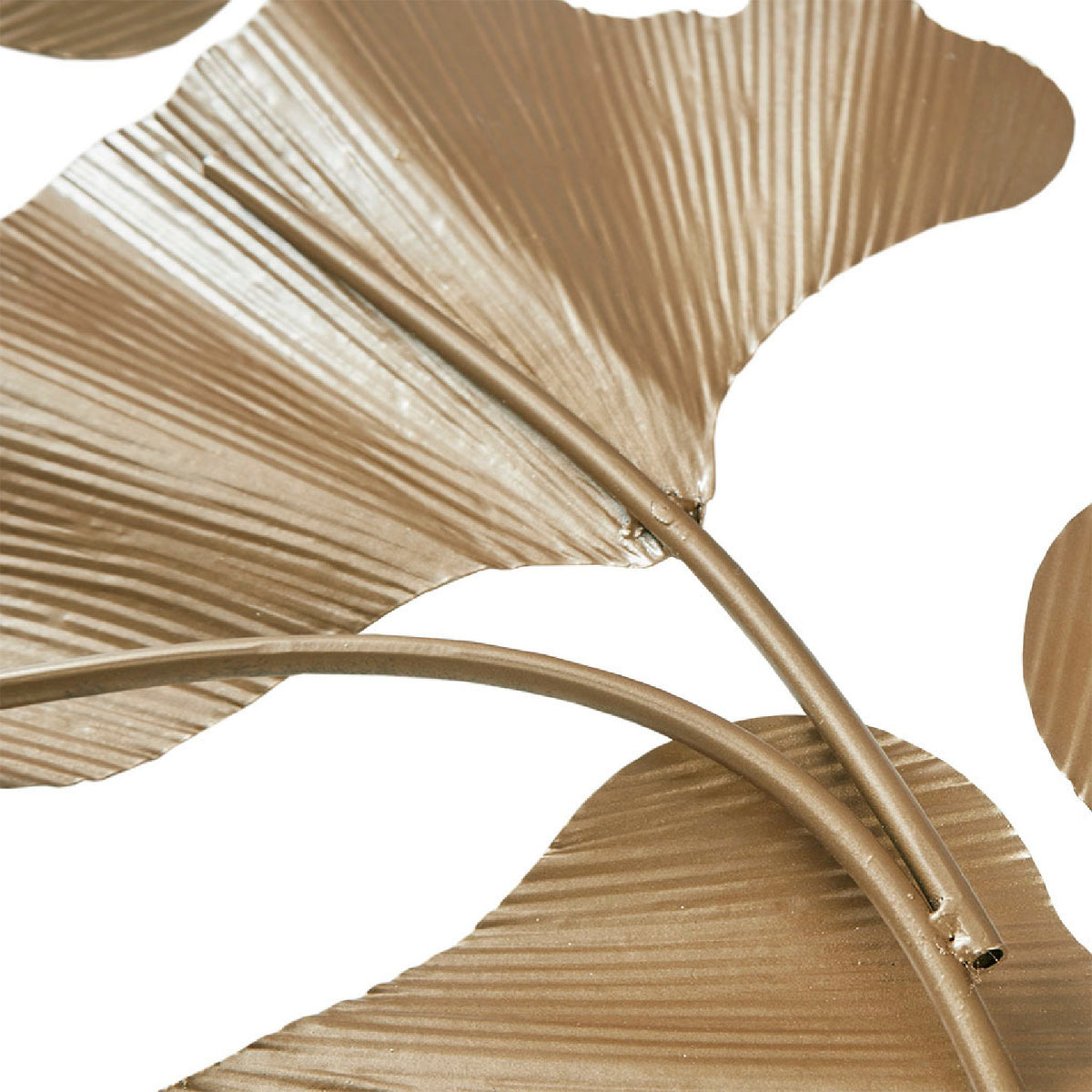 Gold Metal Ginkgo Leaf Wall Decor | OROA