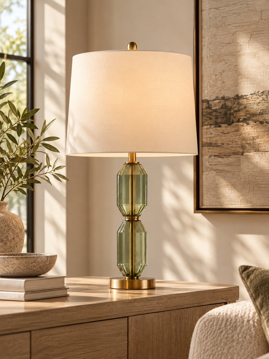 Modern European furniture - Green Glass Table Lamp Green - www.oroa.com