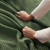 Green Cotton Blanket | OROA
