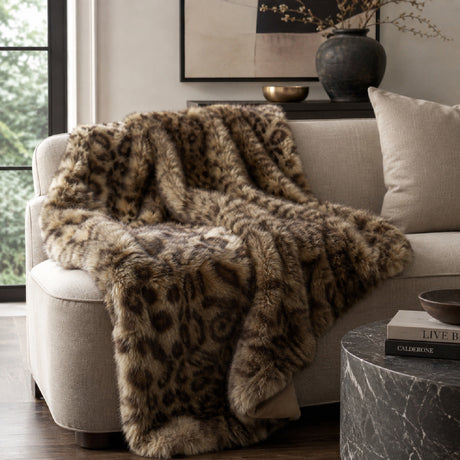 Modern European furniture - Oversized Leopard Faux Fur Throw Blanket - www.oroa.com