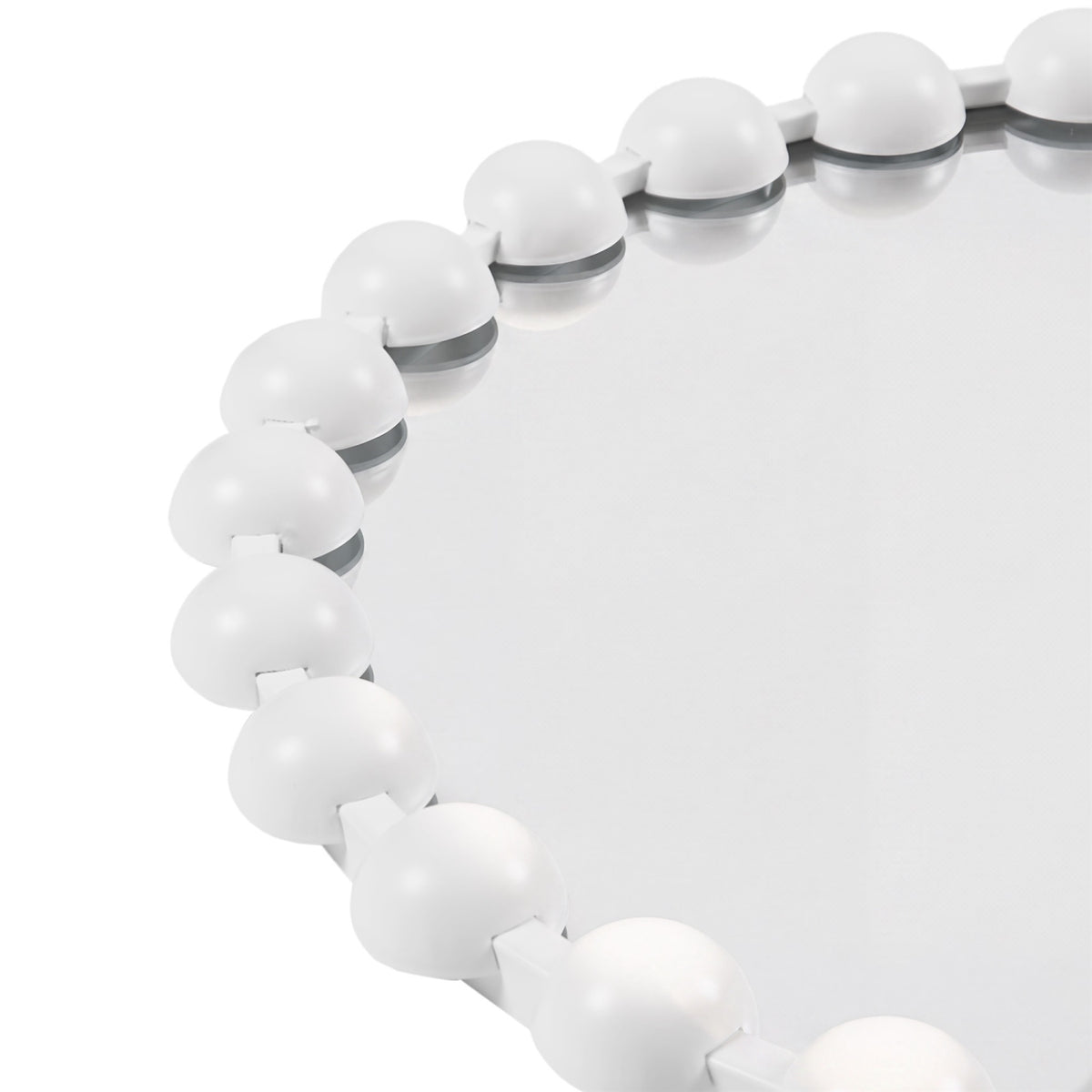 Modern European furniture - White Arch Beaded Wall Mirror - www.oroa.com