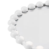 Modern European furniture - White Arch Beaded Wall Mirror - www.oroa.com