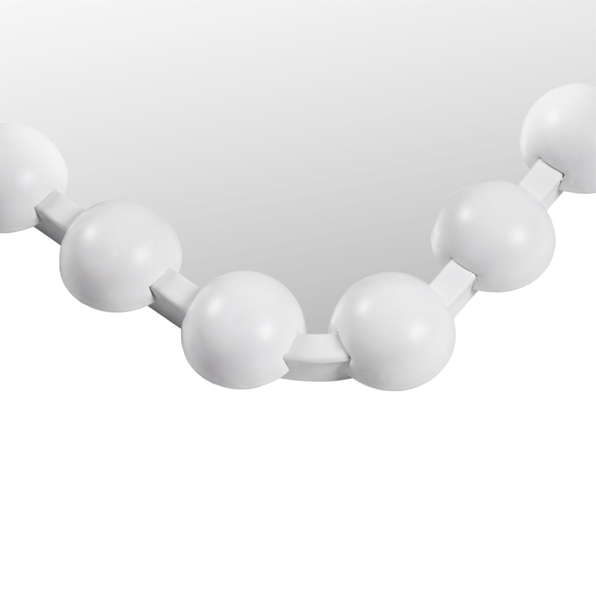 Modern European furniture - White Arch Beaded Wall Mirror - www.oroa.com