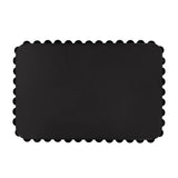 Black Rounded Rectangle Beaded Wall Mirror by OROA