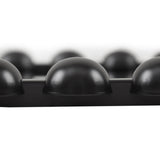 Black Rounded Rectangle Beaded Wall Mirror by OROA
