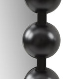 Black Rounded Rectangle Beaded Wall Mirror by OROA