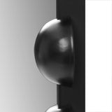 Black Rounded Rectangle Beaded Wall Mirror by OROA