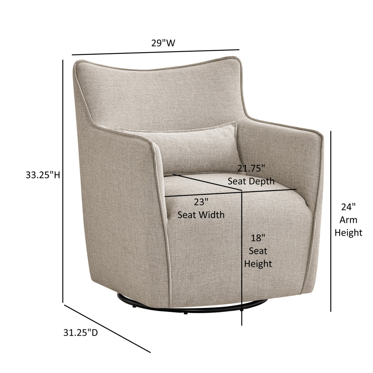 Ayla Upholstered Accent Chair | OROA