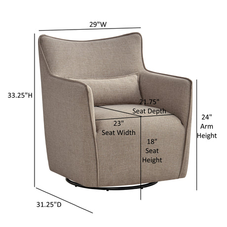 Modern European furniture - Ayla Swivel Accent Chair - www.oroa.com