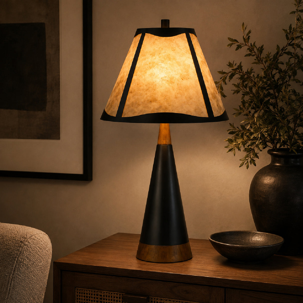 Art Deco Mica Shade Table Lamp | OROA