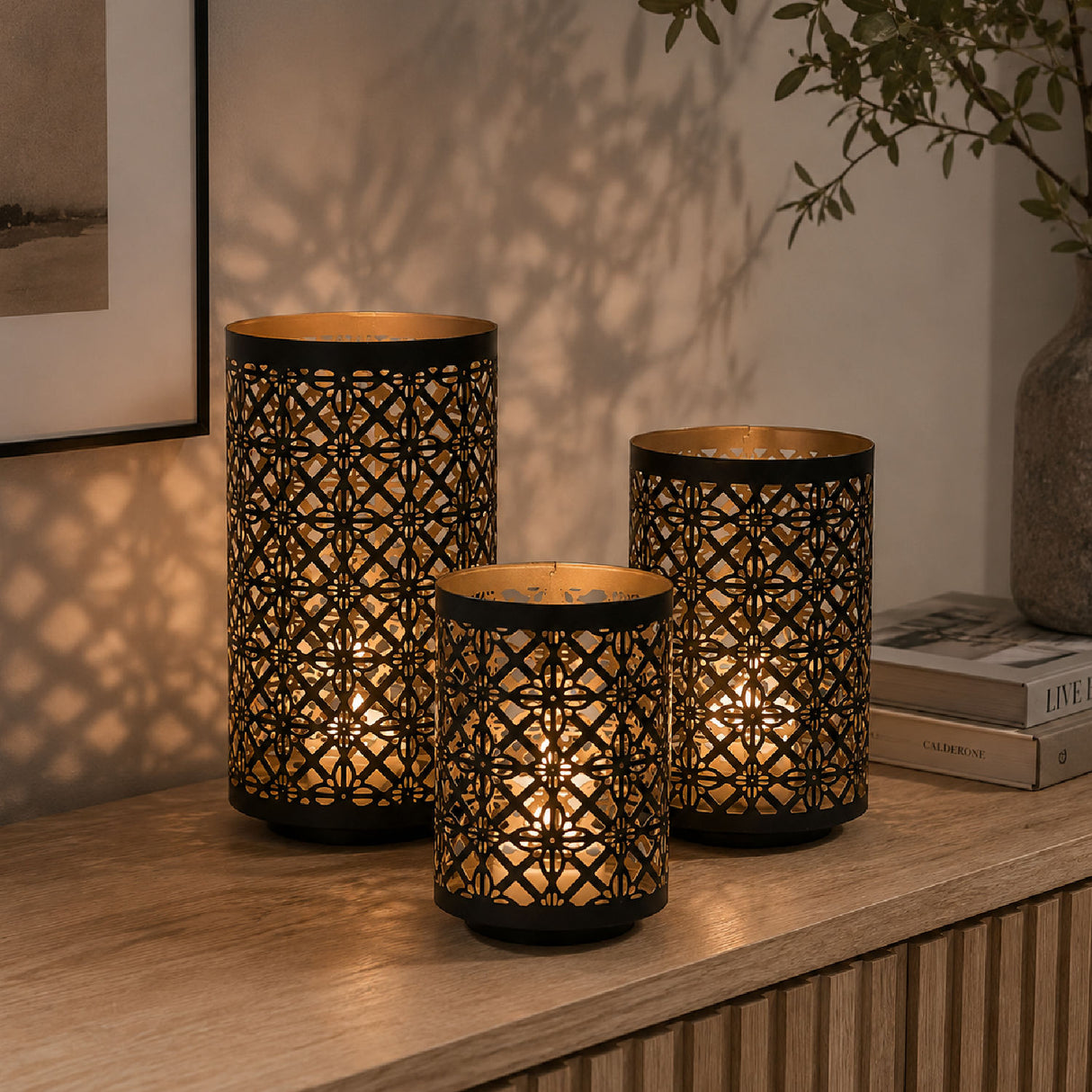 Moroccan Lantern Candle Holders (3) | OROA