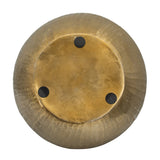 Modern Curved Gold Metal Hammered Vase | OROA