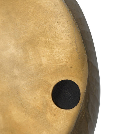Modern Curved Gold Metal Hammered Vase | OROA