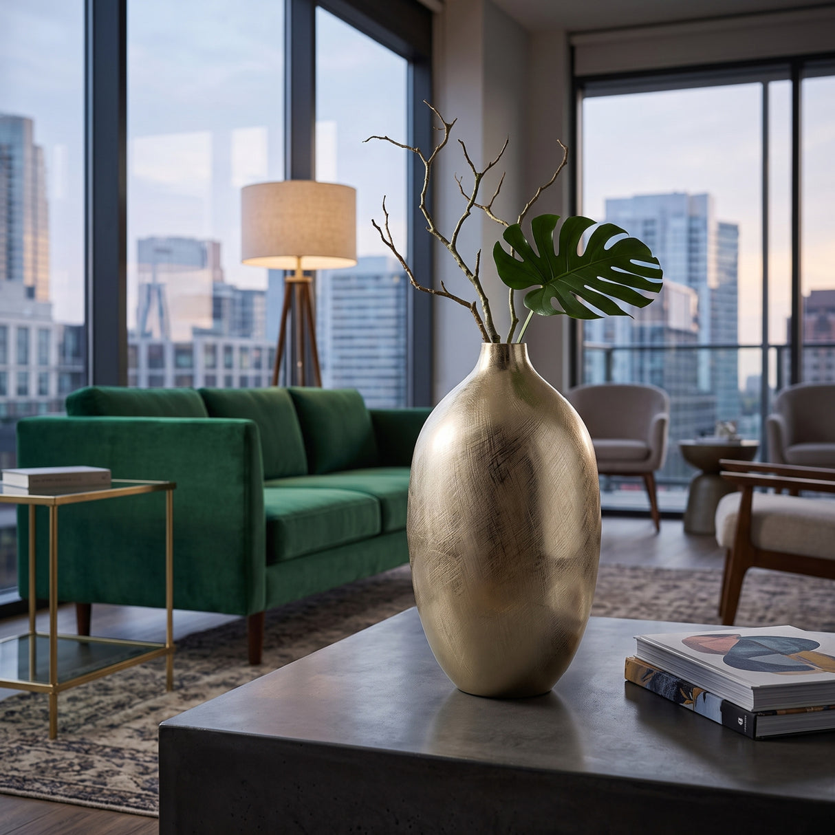 Gold Metal Modern Vase | OROA