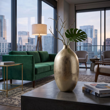Gold Metal Modern Vase | OROA