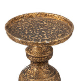 Antique Brass Turned Pedestal Candle Holder | OROA