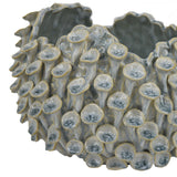 Nina Light Blue Textured Coral Gray Ceramic Bowl | OROA