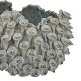 Nina Light Blue Textured Coral Gray Ceramic Bowl | OROA