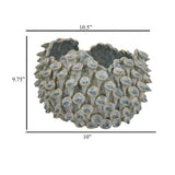 Nina Light Blue Textured Coral Gray Ceramic Bowl | OROA