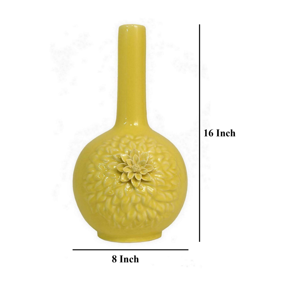 Yellow Ceramic Flower Vase | OROA