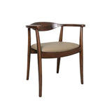 Modern Brown Rubberwood Dining Chairs (2) | OROA