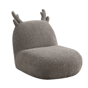Modern European furniture - Weston Brown Chenille Deer - Shaped Kids Chair - www.oroa.com