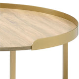 Oak and Gold Coffee Table with Tray Top | OROA