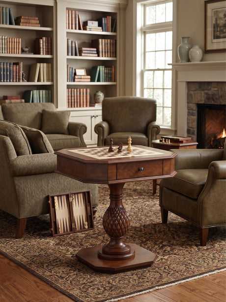 Cherry Pedestal Game Table | OROA