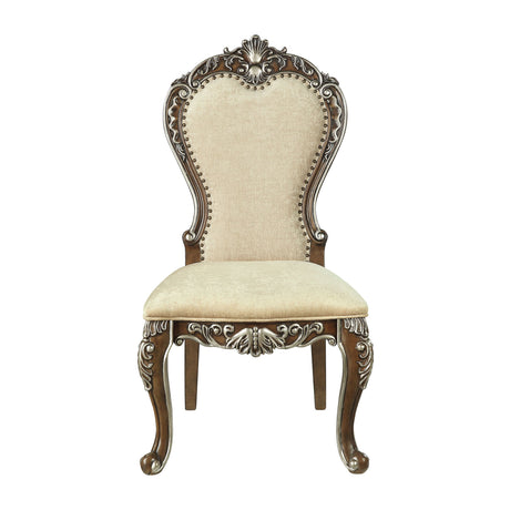 Modern European furniture - Beige Antique Oak Side Chairs (2) - www.oroa.com