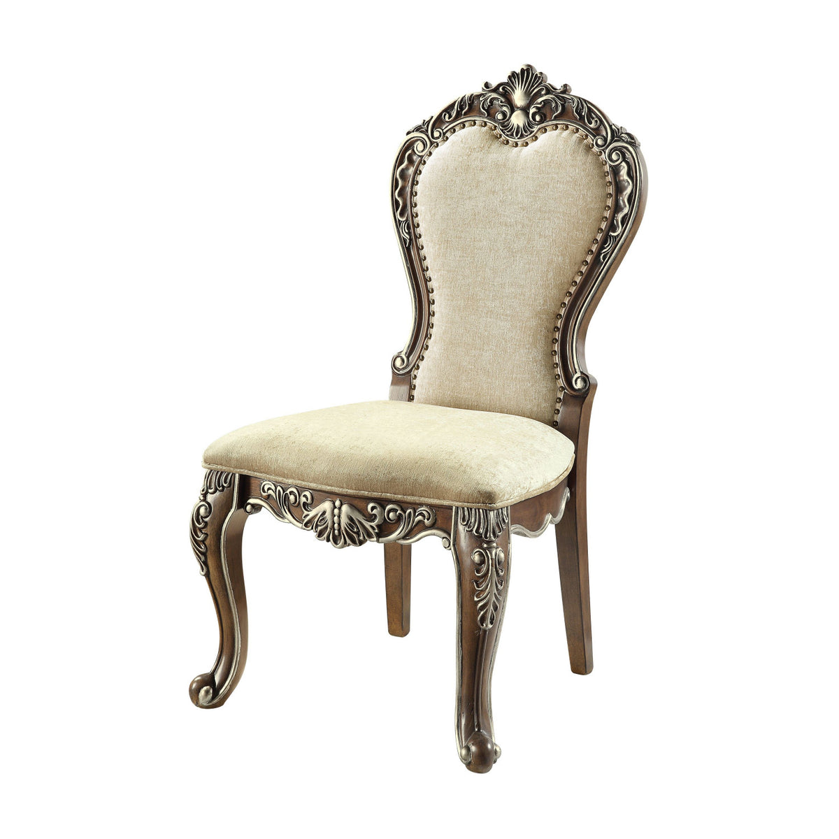 Beige Antique Oak Side Chairs (2) | OROA