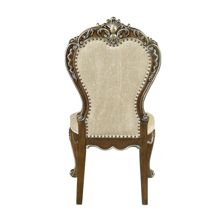 Modern European furniture - Beige Antique Oak Side Chairs (2) - www.oroa.com